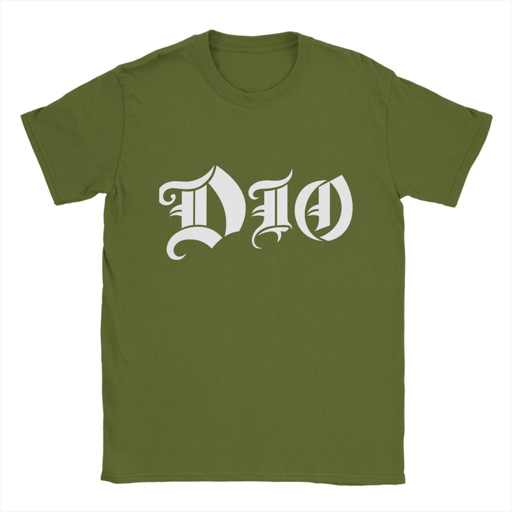 DIO Рок-группа Футболка Лето Популярные футболки Мужские 100% хлопок Круглый вырез Оверсайз Футболки Короткий рукав Уличная одежда Топы
