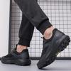Мужские черные легкие повседневные кроссовки с флисовой подкладкой - Тренд Зимы 2025, Мягкая подошва, Теплые и стильные.
