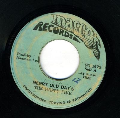 7-дюймовая пластинка HAPPY FIVE Merry Old Days NONE Mascot Records 1975 Ямайка Регги Ска Даб Б/у