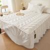 3 шт. Юбка для пододеяльника Наволочка Стеганое покрывало, Элегантный стиль Волан для кровати с оборками Устойчивое к сминанию и выцветанию постельное белье