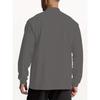Wrinkle-Resistant Solid Color Polyester Men's Mock Neck Top, Ideal for Autumn Layering