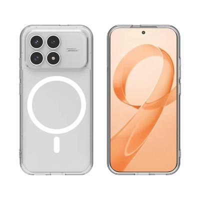 Прозрачный Минималистичный Чехол для MagSafe для Xiaomi Poco F8 Ultra F8 Pro Redmi K90 Pro Max K90 Магнитная Беспроводная Зарядка Защитный Бампер