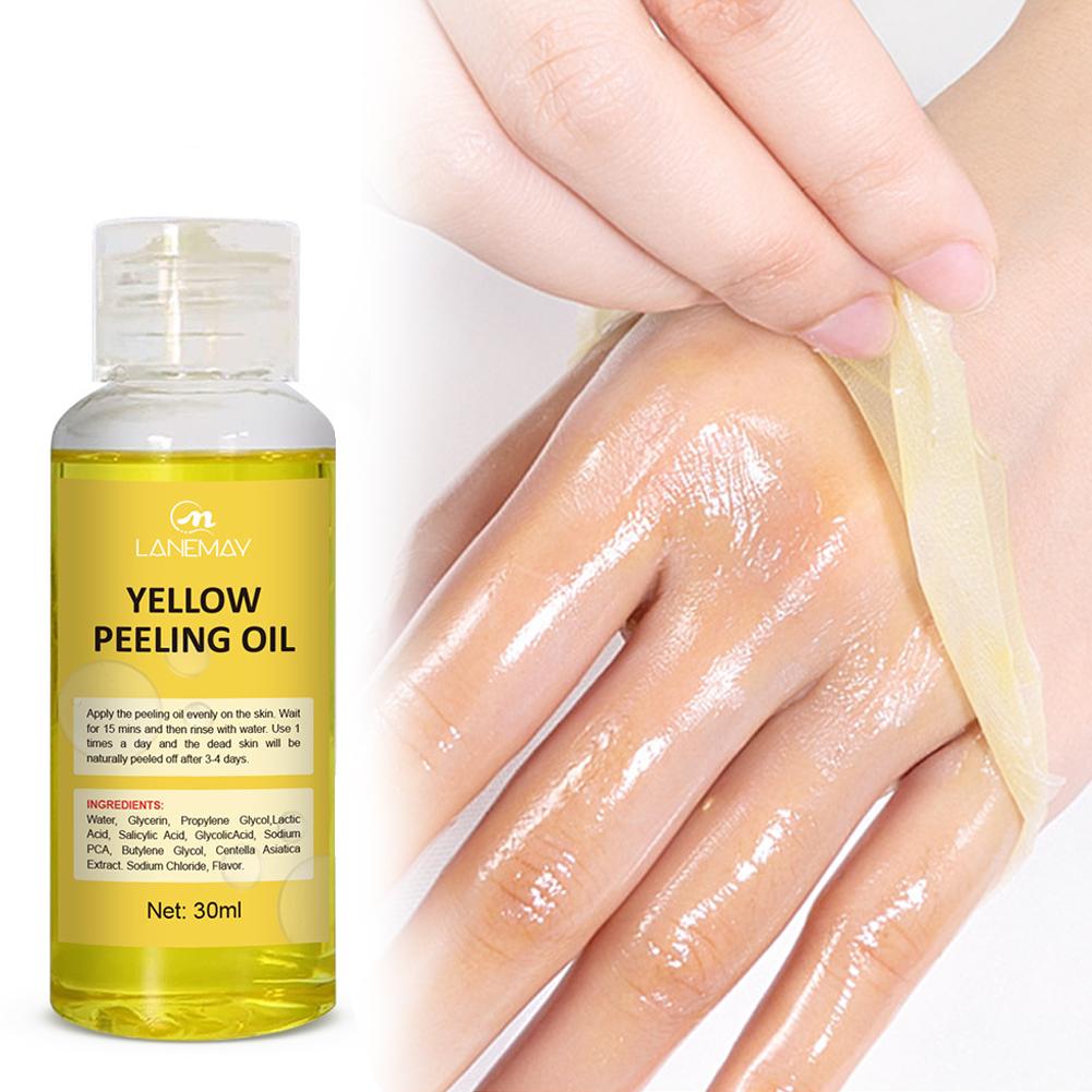 Уход за телом Отшелушивающее желтое пилинговое масло 100% органическое темное сыворотка корейское отбеливающее костяшки пальцев быстрое X6O5