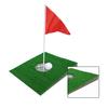 Simulated Green Mini Putter Mat - Golf Putting Slope Mat with Stainless Steel Hole Cup & Flag for Indoor Outdoor Office Backyard