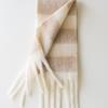 SILN Stripe long muffler (CREAM BEIGE)