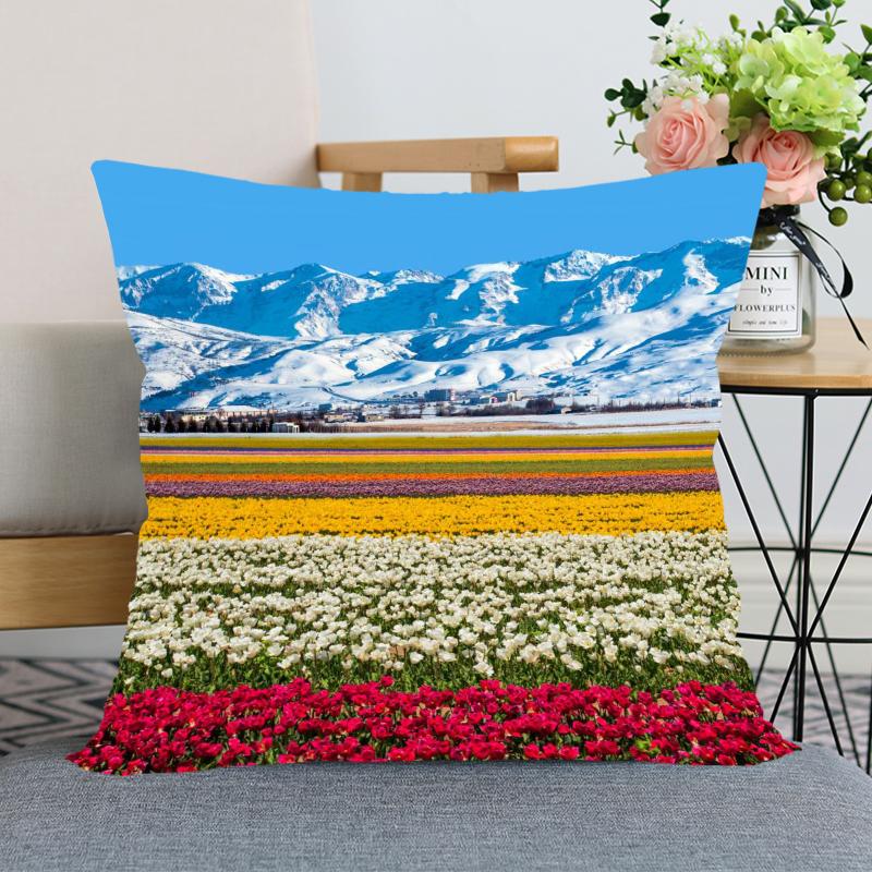 Наволочка с цветком тюльпана, декоративная наволочка для спальни, домашнего офиса, квадратная наволочка, мягкая