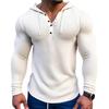 Men Spring Autumn Sweatshirt Top Solid Color Slim Fit Long Sleeve Breathable Casual Pullover Shirt Hooded Top