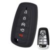 Silicone Remote Key Fob Ring Chain Case Cover Shell 5 Button For Ford Explorer Mustang Fusion Escape F150 F250 F350 F450 F550