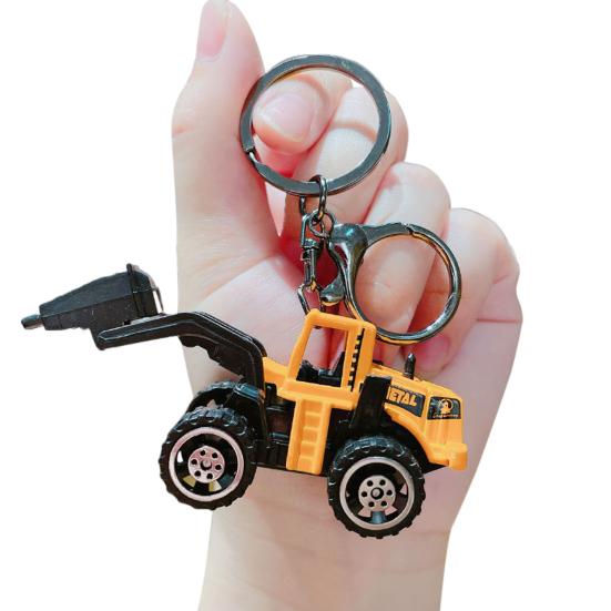 Миниатюрные инженерные машинки, брелок-шарм, инерционная мультяшная игрушечная машинка, брелок-подвеска, крючок с защитой от отсоединения, инструмент для снятия стресса