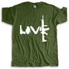 New Fashion T-shirt Cotton Tees Banksy Street Art Love Guns AK-47 AK47 AK 47 Men's T Shirt Brand Top Tees Unisex Teeshirt