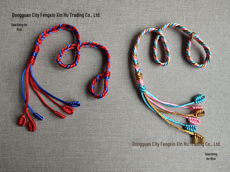 Hand-Woven Recurve Bow String Guard with Finger Tab Anti-Slip Cord