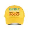 Easily Distracted By Rocks Geology Quote Graphic Baseball Cap Fashion Unisex Sunhat Womens Outdoor Sports