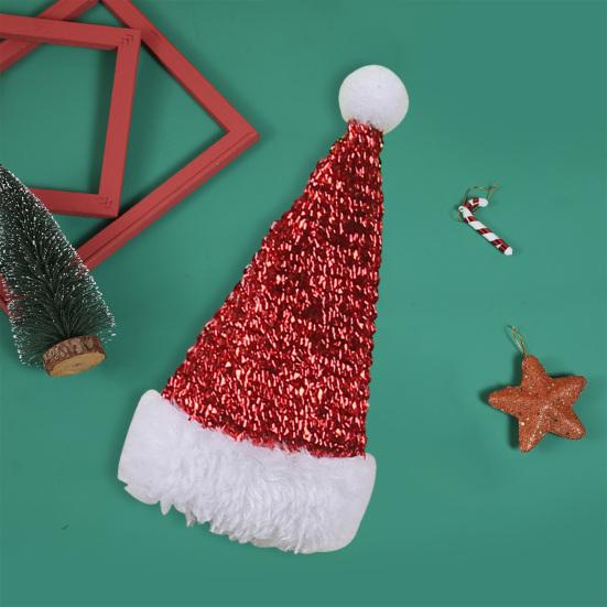 10 шт., мини-шляпа Санта-Клауса, 10 шт., праздничные рождественские украшения для стола, чехлы для вилок, товары для дома