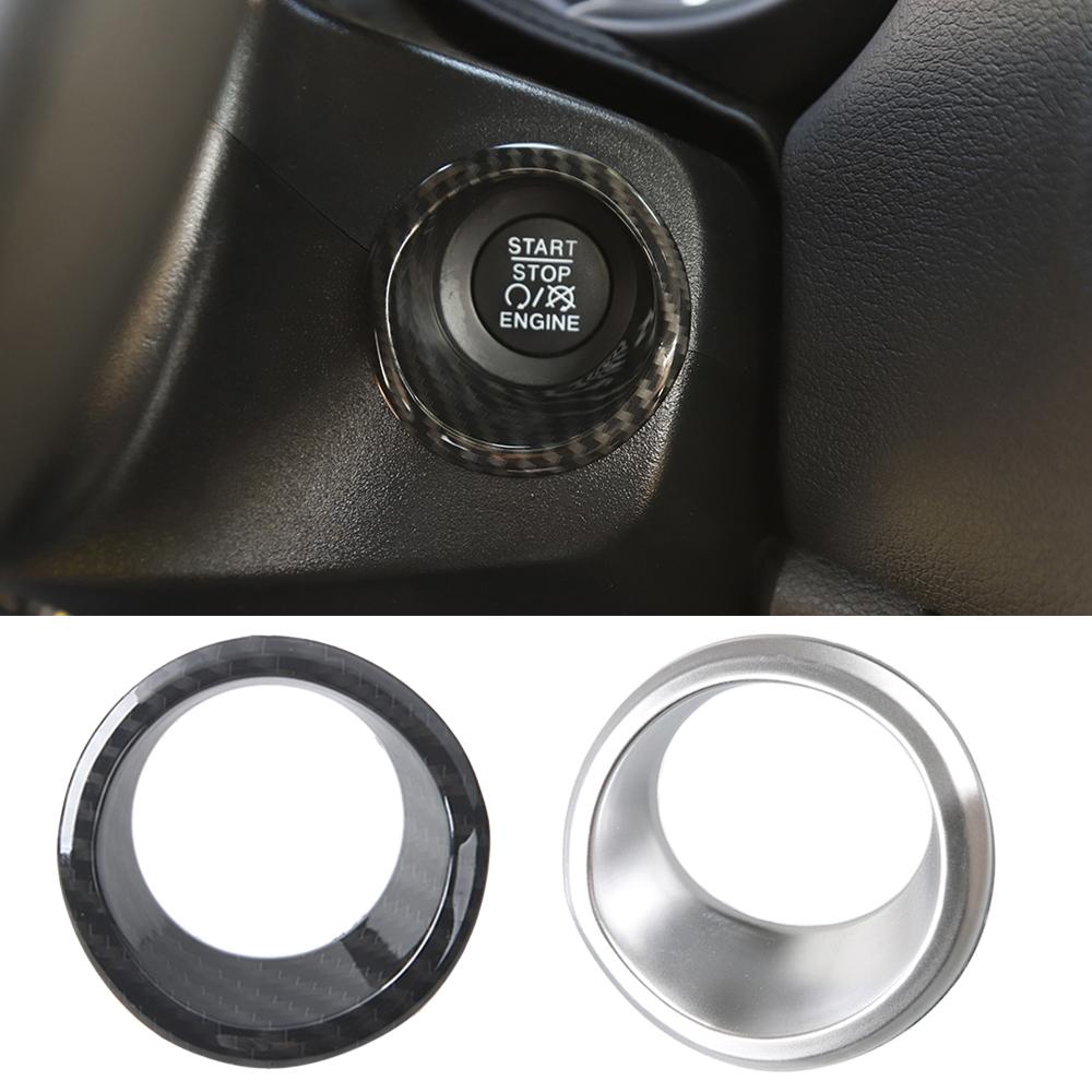 Автомобильный ключ зажигания, переключатель, украшение, кольцо, круглая отделка, наклейки для Jeep Renegade 2015-2023, компас 2017-2023, интерьер
