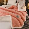 Супермягкое теплое одеяло, термобелье, трехслойное, утяжеленное, бархатное, однотонное, флисовое покрывало, покрывало для взрослых, зимнее