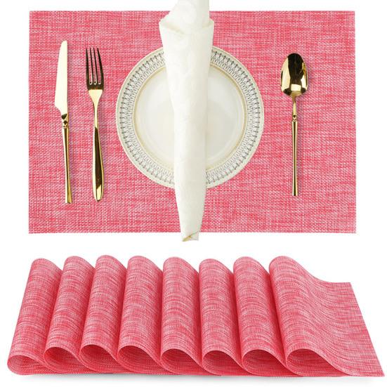 Yousheng 6 шт. набор подставок под столовые приборы ПВХ тканые нескользящие коврики для стола моющиеся термостойкие коврики под столовые приборы для использования в помещении и на открытом воздухе для ресторанного стола