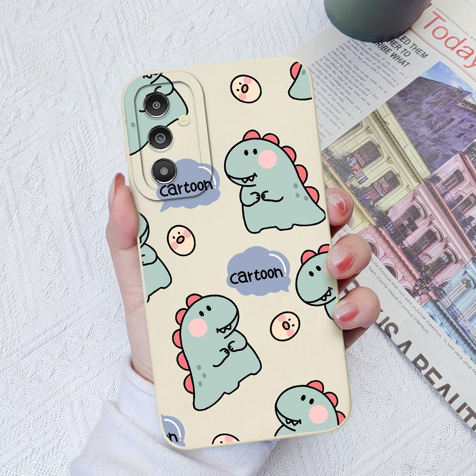 Cute Cases For Samsung Galaxy A31 A50 A51 A71 A52 A12 A13 A14 M54 Little Dinosaur Silicone Camera Protection Phone Bumpers For Galaxy Fundas Cover