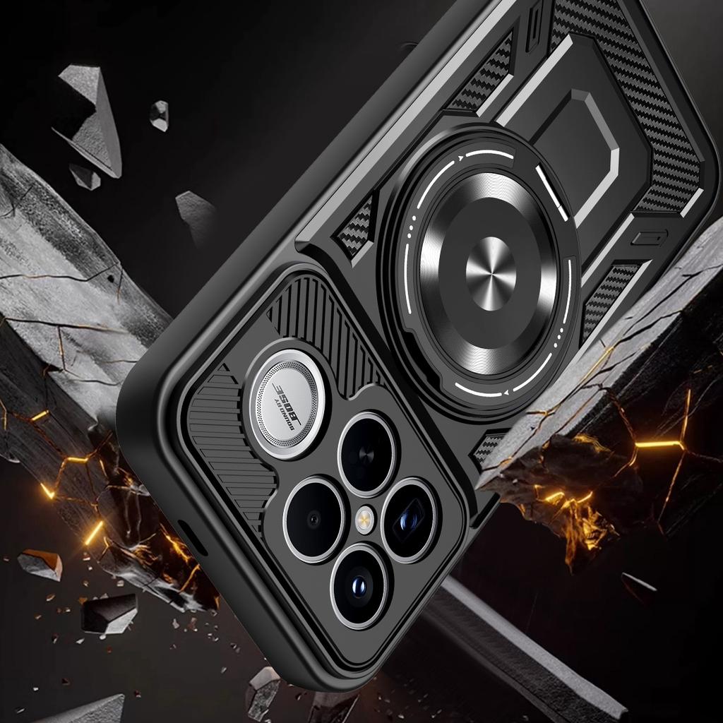 Для Xiaomi Poco F8 Ultra / Redmi K90 Pro Max 5G Магнитный чехол Вращающаяся подставка Чехол для телефона из ТПУ + ПК