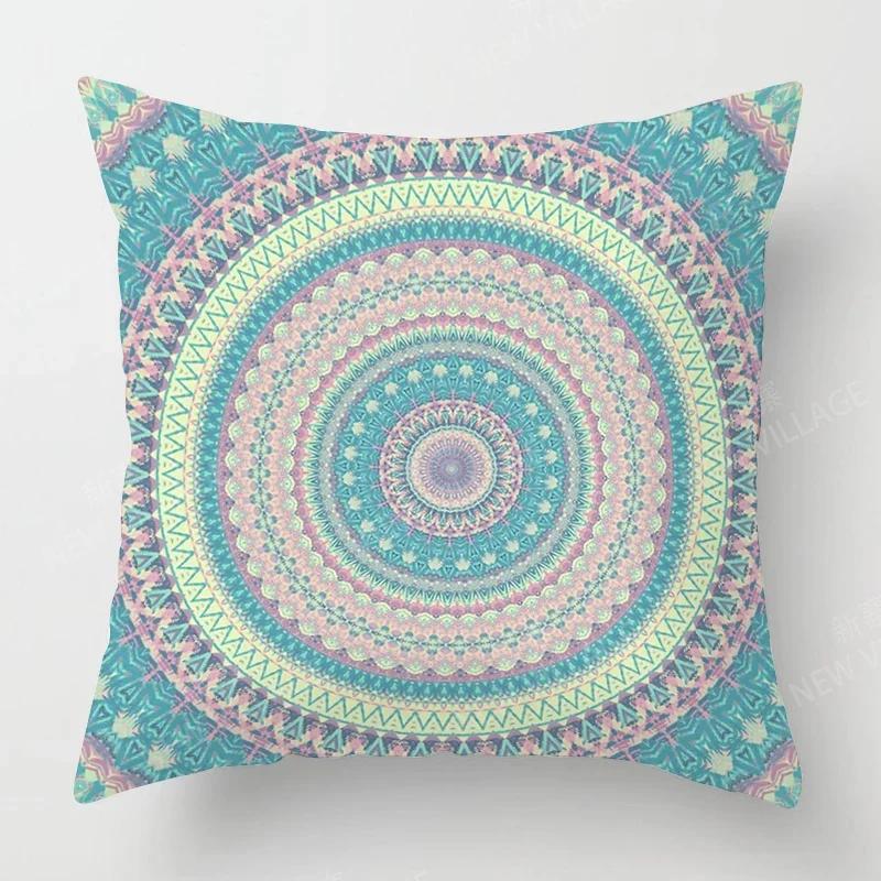Fall Home Decor Autumn Living Room Throw Pillow Cover Sofa Boho Cushion Cover Mandala