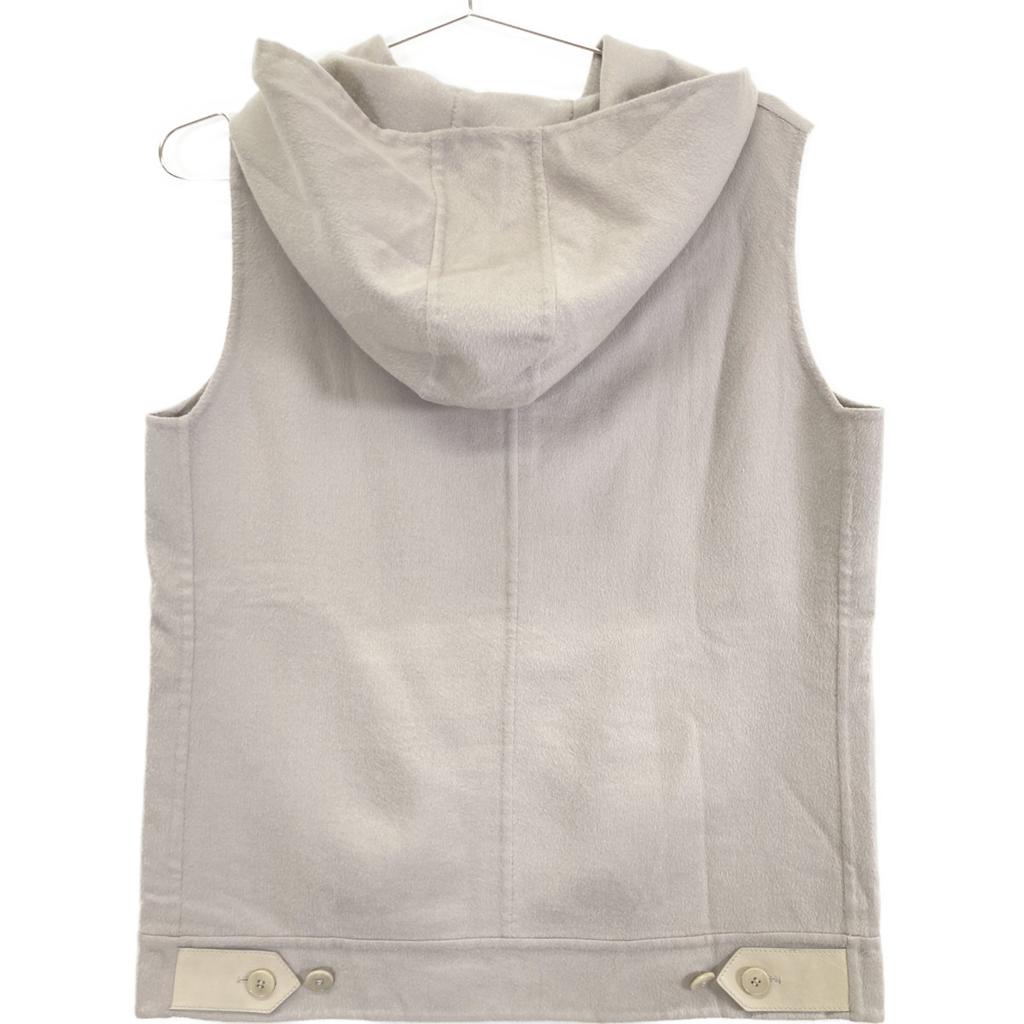 loro piana MAC1156 Серый Кашемир 100 Жилет-куртка с капюшоном на молнии Куртка 42 серыйПодержанный