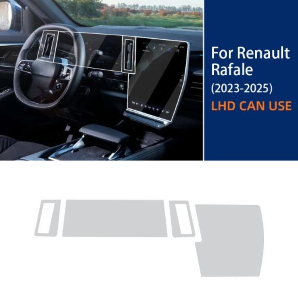 TPU Interior Protective Film for Renault Rafale 2023-2025 Anti-Scratch Transparent Self-Healing Car Interior Sticker