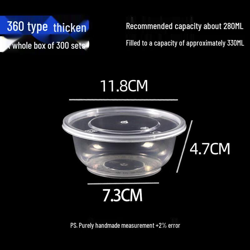 Handun Disposable Round Takeaway Bowls with Lids