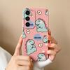 Phone Shell For Samsung A05 A36 A56 A26 S25 Plus Ultra F14 A05S A16 Case Liquid Silicone Lovely Dinosaur Cover Shockproof Protective For Samsung Capas