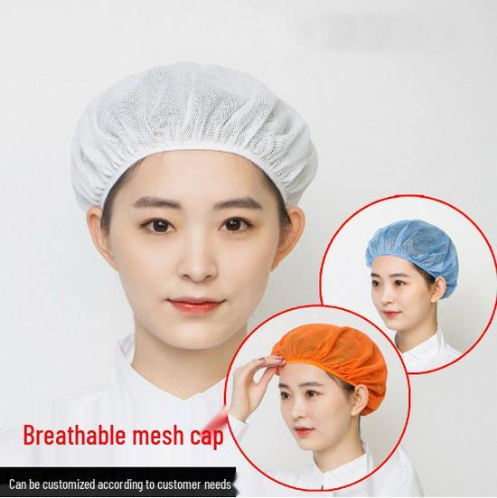 Breathable, Easy-to-Clean, Dust & Oil-Resistant Work Cap for Catering & Noodle Shops