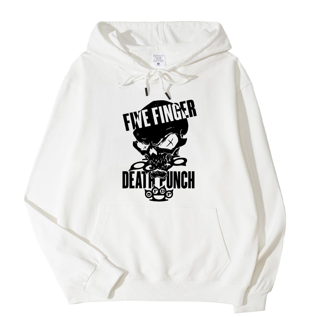 Осень/Зима Рэп-группа Five Finger Death Punch Худи Флисовое Теплое Худи Свободное Модное Мужское и Женское Худи с Капюшоном и Длинным Рукавом