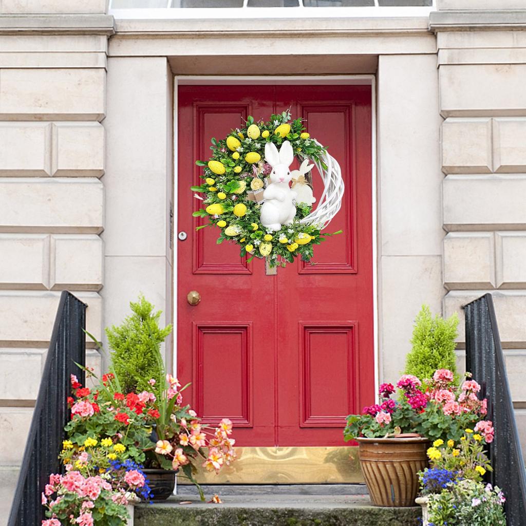 Подвеска из акрила «Пасхальный кролик» из ротанга 2D