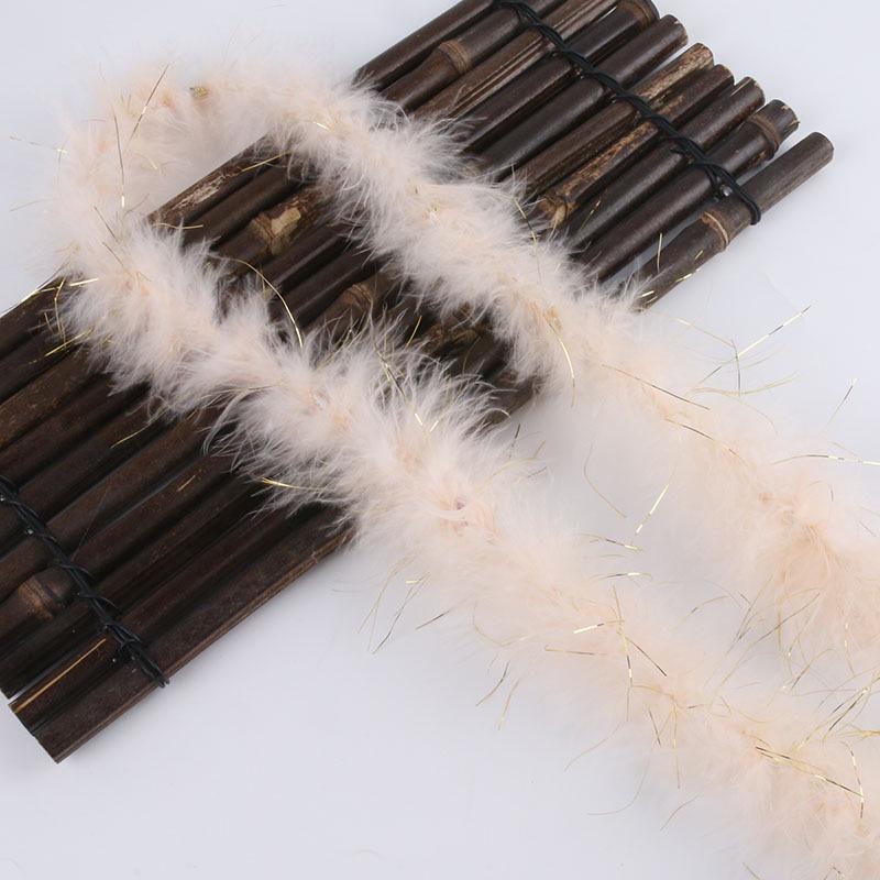 Цветные полоски перьев: Бархатные и золотые перья индейки для рождественского декора и подарков