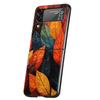 Яркие Листья Жесткий PC Чехол для Телефона Для Samsung Galaxy Z Flip 5 4 3 Черный Чехол Для Galaxy Z Flip 6 Складной Ударопрочный Чехол Capa
