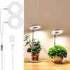 Dimmable Growing Lamp with Base Adjustable Height Ceiling Grow Ring Lamp LED Plant Grow Light  Home