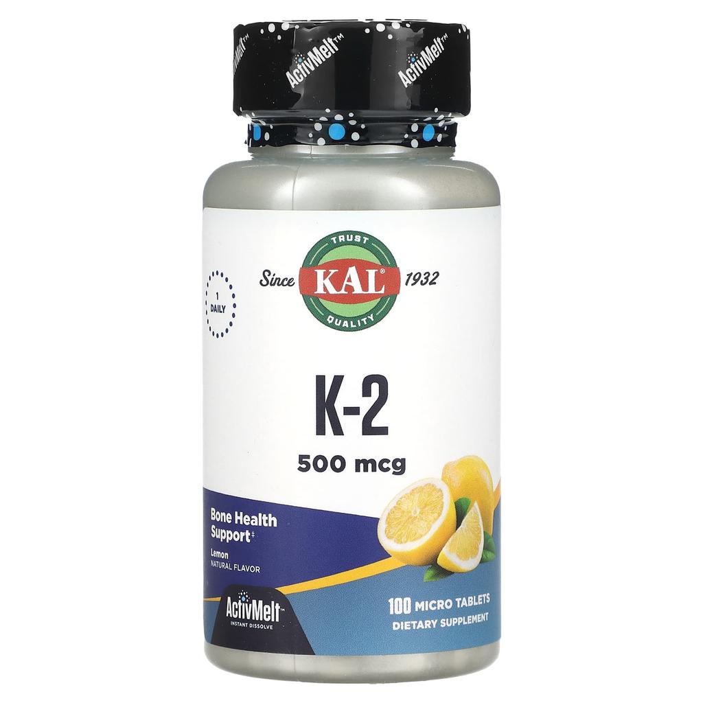 K-2, Lemon, 500Mcg, 100 Micro Tablets