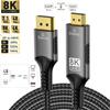 Совместимый кабель DisplayPort - HDMI, преобразователь DP1.4 в HDMI 2.1 8K при 60 Гц 4K при 120 Гц HDR для настольного компьютера, ноутбука, ПК, телевизора, монитора, проектора