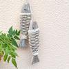 Hand Carved Fish Ornament Mediterranean Home Decoration Retro Wooden Pendant  Home