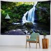 Декоративный гобелен с лесным водопадом, декор для офиса, гостиной, настенный гобелен для дома