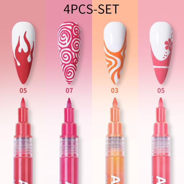 Ручка для граффити для ногтей, 3D-ручка для рисования, ручка-точка для ногтей, акриловая краска-маркер