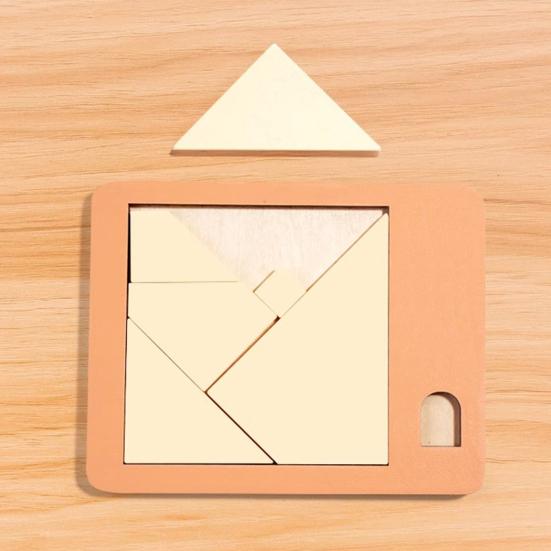 1/5 шт. Деревянная блочная головоломка Игра-вызов Исчезающий треугольник Прямоугольник Ромб Параллелограмм Игра-пазл Головоломка Игрушка