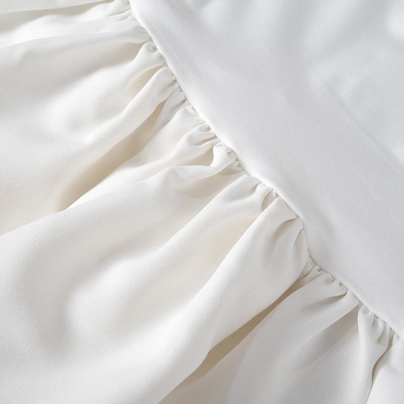 Square Neck Tank Tops For Women Sleeveless Backless Crop Top With Peplum Bubble Hem Summer Top Black White