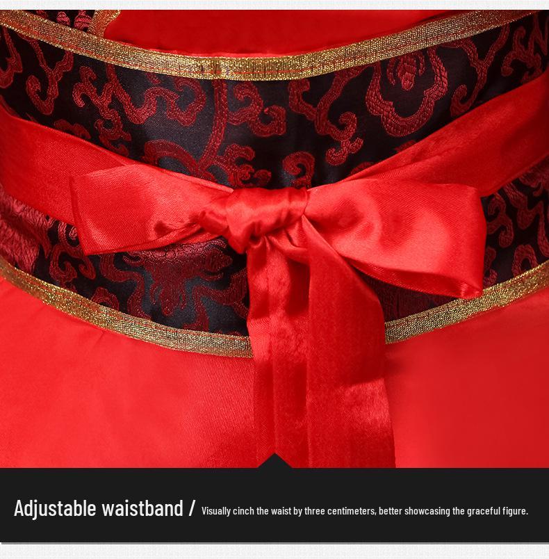 Женский старинный костюм Тан Ханфу - Юбка в сказочном стиле с двойным запахом для официальных церемоний и выступлений