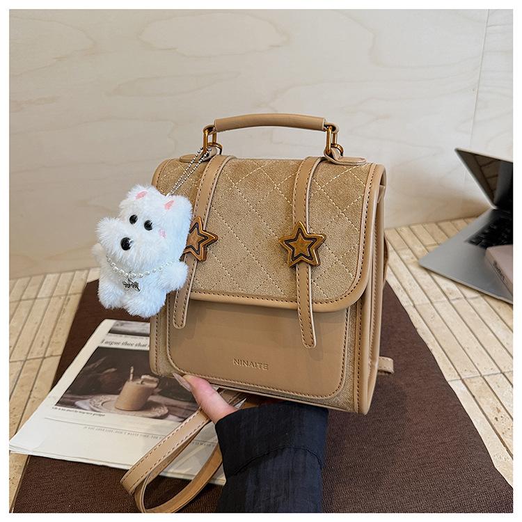 Retro Backpack Women's Fashion Niche Design Student Schoolbag Lightweight Travel Backpack Multifunctional Messenger Bag