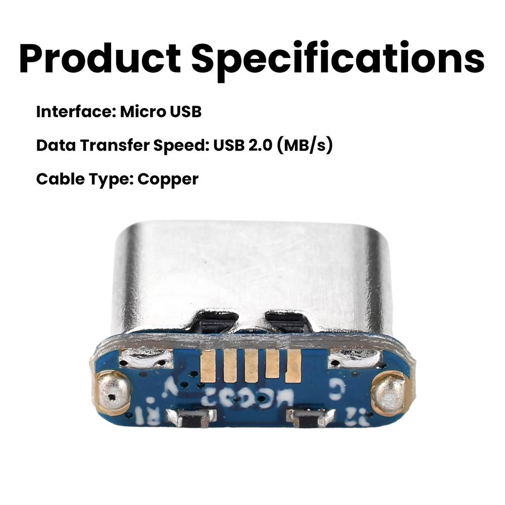 Micro USB Connector Type C Adapter Board USB 2.0 Data Transfer Data Power Adapter DIY Repair Adapte Modification Accessories