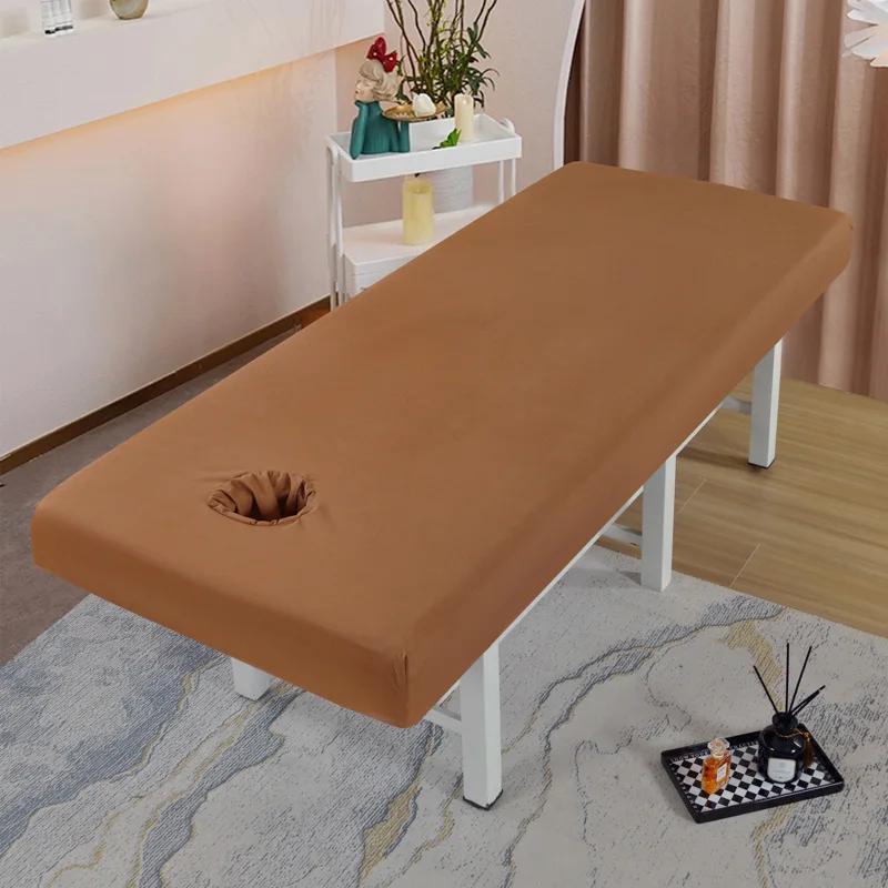 Водонепроницаемый, маслянистый, моющийся, мягкий, спа-клуб, выделенный, дышащий, с отверстиями, простыня для салона красоты, массажа