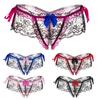 Women's Sexy Lace Panties High-Crotch Transparent Floral Briefs Underwear