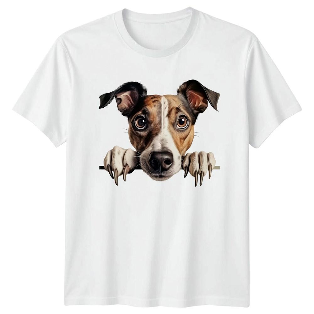 Cute Dog Peek A Boo Pet Animal Lover Graphic TShirt