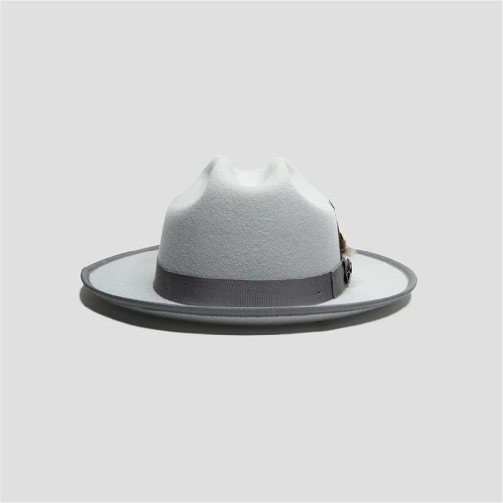 Roll Brim Wool Hat for Adult Stage Performances Hat Theme Party Costume Hat Masquerade Dress Up Hat Music Festival Hat