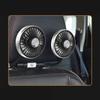 360° Rotatable Car Cooling Fan USB Powered Dual Fan Heads 3 Wind Speed Levels 12V Automotive Fan