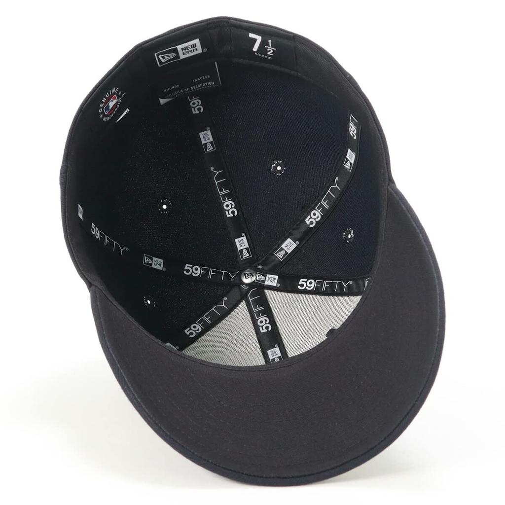 New Era MLB 59FIFTY DETIG Размер DETTIG NVY Размер 25J Кепка с предварительно изогнутым козырьком, NAVI, 7, PC5950, SWHI,