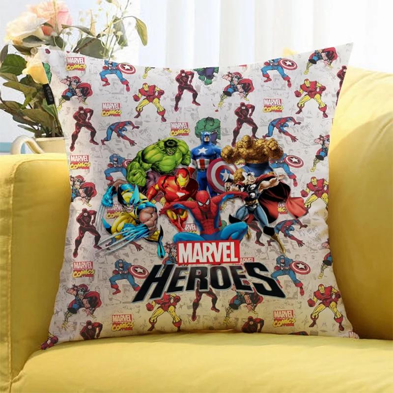 Аниме Фигурка Marvels Человек-паук Принт Наволочки Мультяшный Диван Декоративный Дом Двусторонняя печать Милая Наволочка